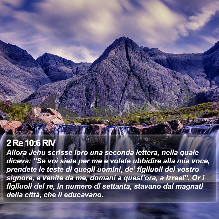 2 Re 10:6 RIV Bible Study