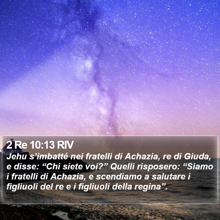 2 Re 10:13 RIV Bible Study