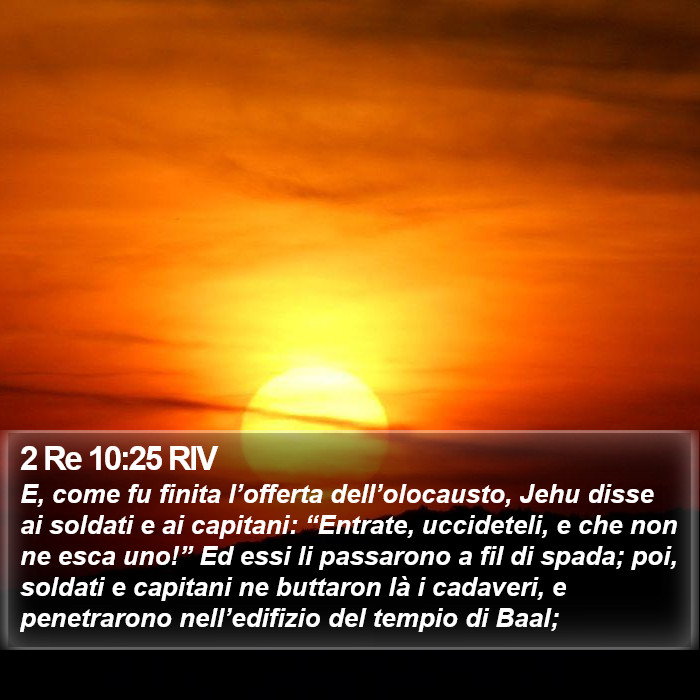 2 Re 10:25 RIV Bible Study