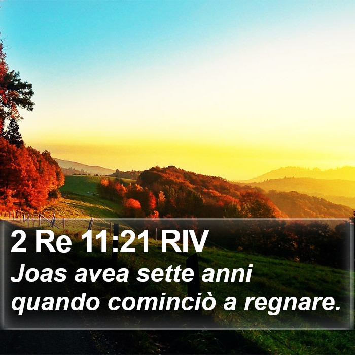 2 Re 11:21 RIV Bible Study