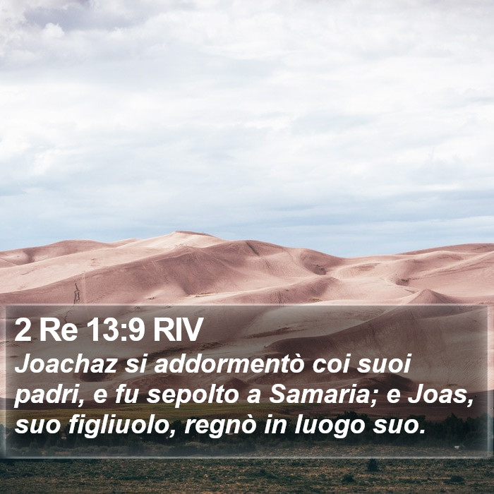 2 Re 13:9 RIV Bible Study