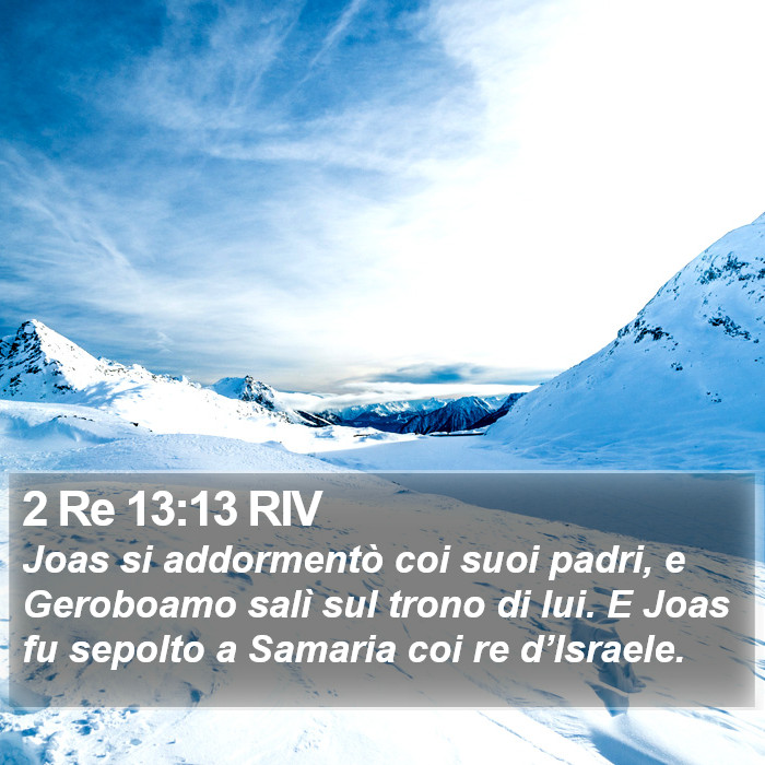 2 Re 13:13 RIV Bible Study