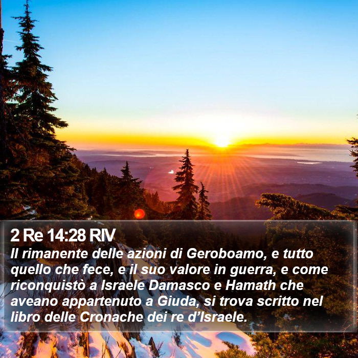 2 Re 14:28 RIV Bible Study