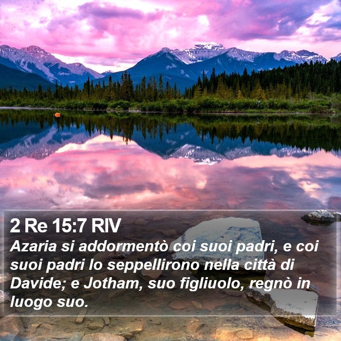 2 Re 15:7 RIV Bible Study