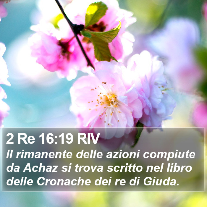 2 Re 16:19 RIV Bible Study