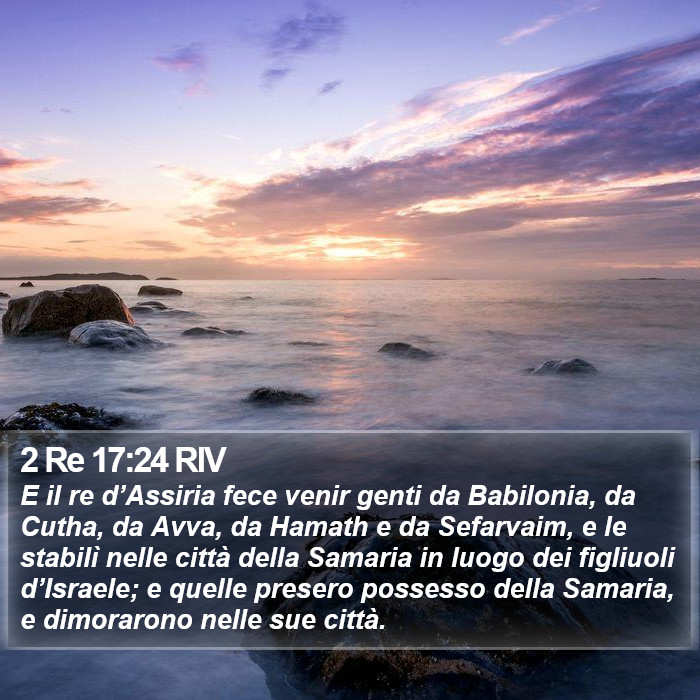 2 Re 17:24 RIV Bible Study