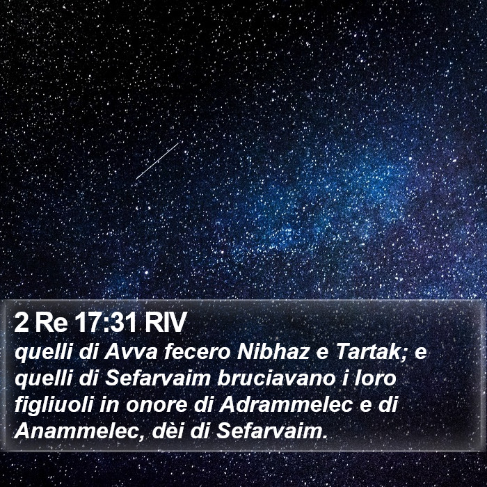 2 Re 17:31 RIV Bible Study