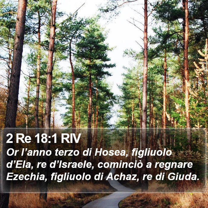 2 Re 18:1 RIV Bible Study