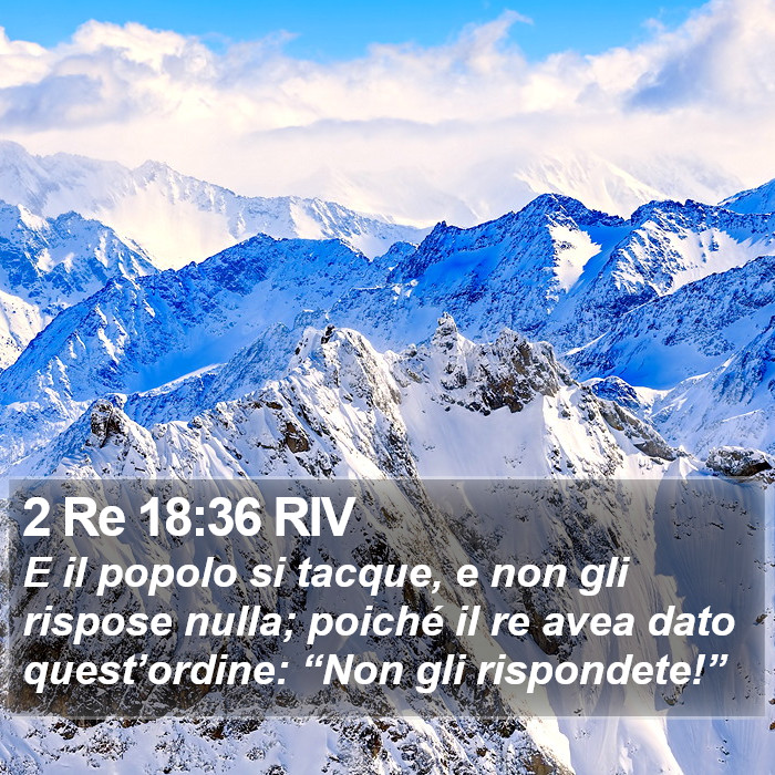 2 Re 18:36 RIV Bible Study