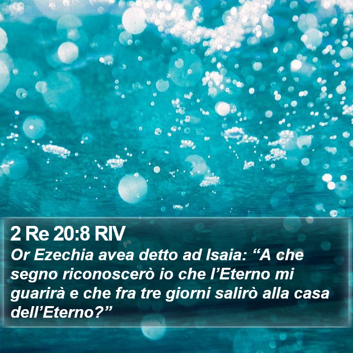2 Re 20:8 RIV Bible Study