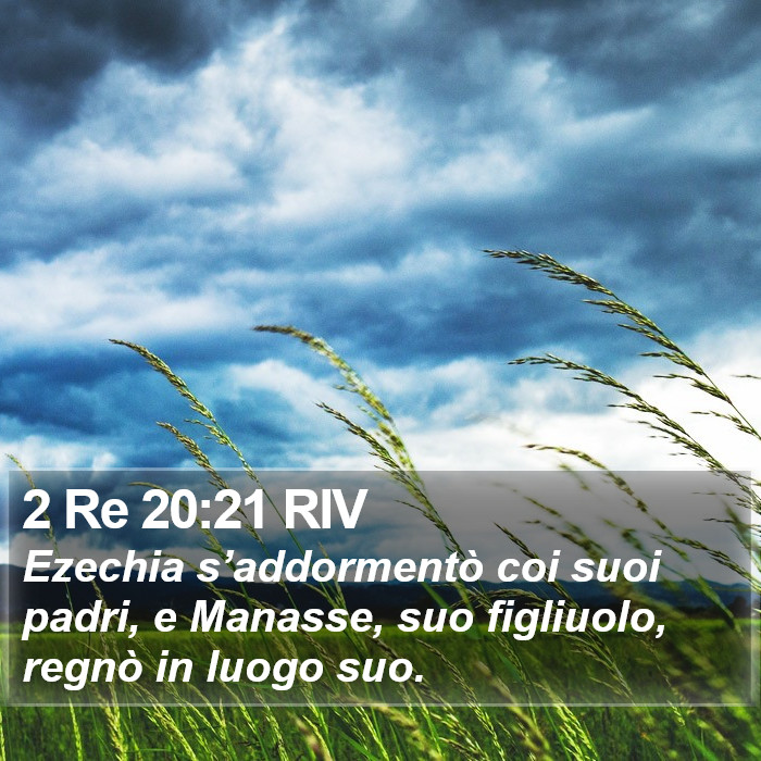 2 Re 20:21 RIV Bible Study