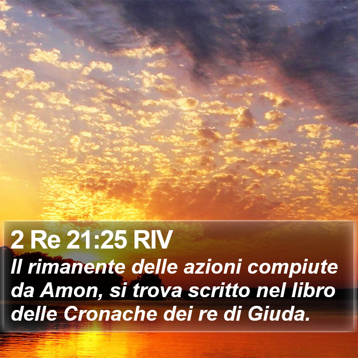 2 Re 21:25 RIV Bible Study