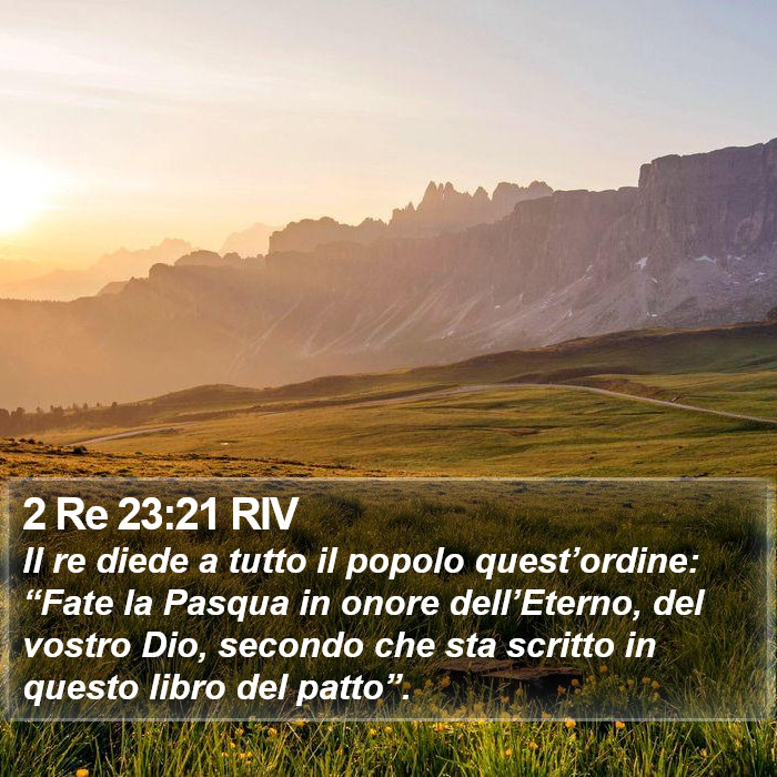 2 Re 23:21 RIV Bible Study