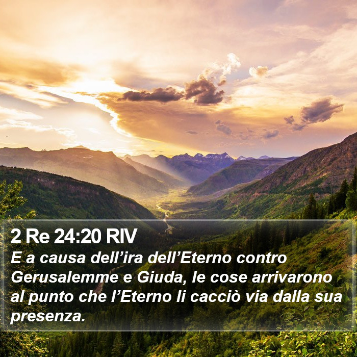 2 Re 24:20 RIV Bible Study