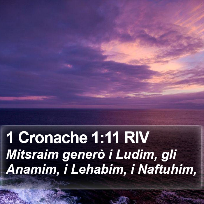 1 Cronache 1:11 RIV Bible Study