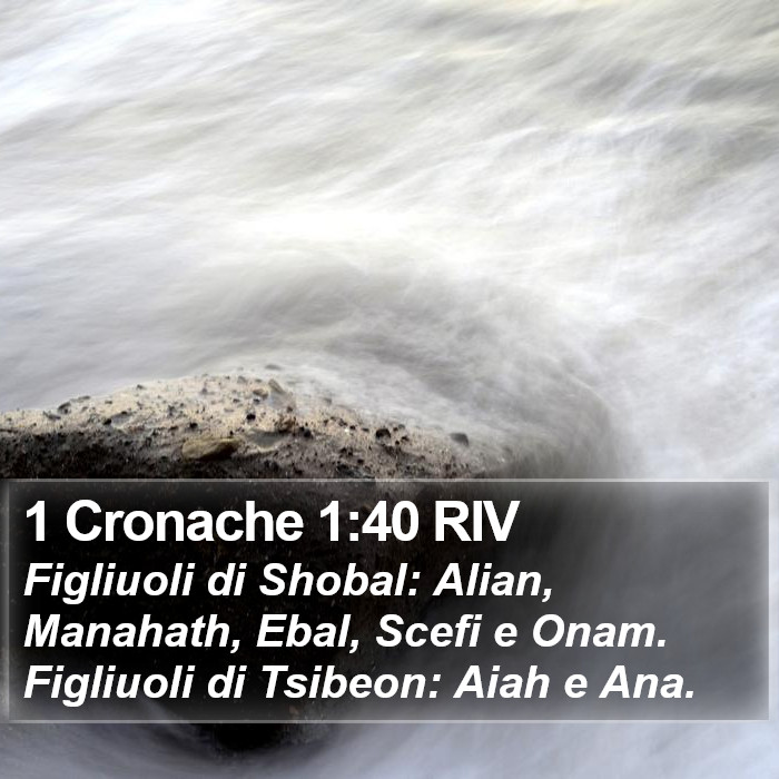 1 Cronache 1:40 RIV Bible Study