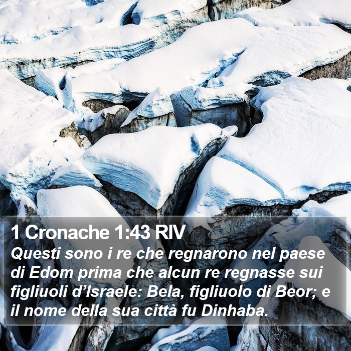 1 Cronache 1:43 RIV Bible Study