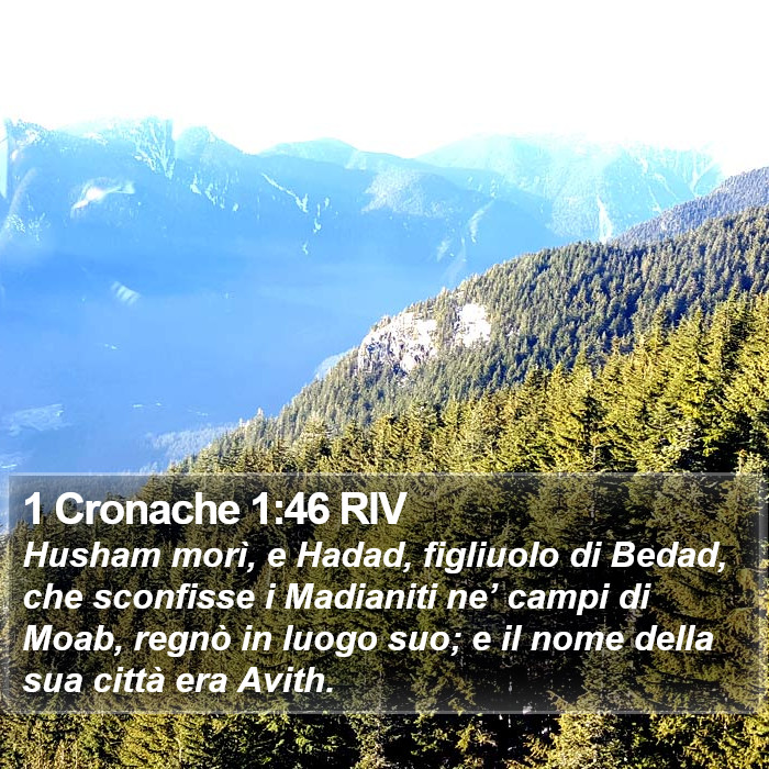 1 Cronache 1:46 RIV Bible Study