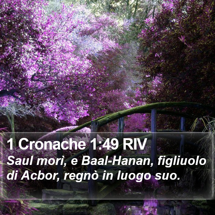 1 Cronache 1:49 RIV Bible Study