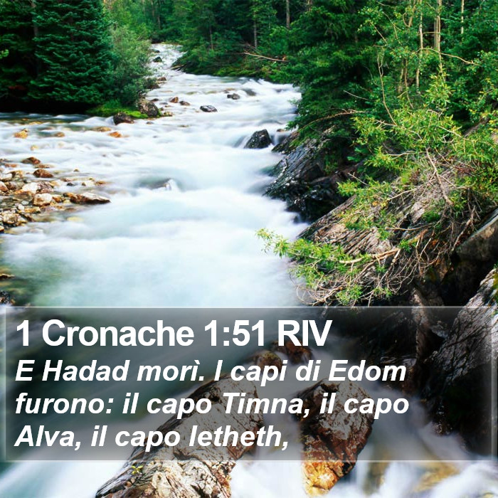 1 Cronache 1:51 RIV Bible Study