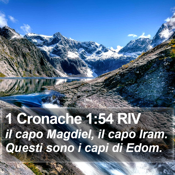 1 Cronache 1:54 RIV Bible Study