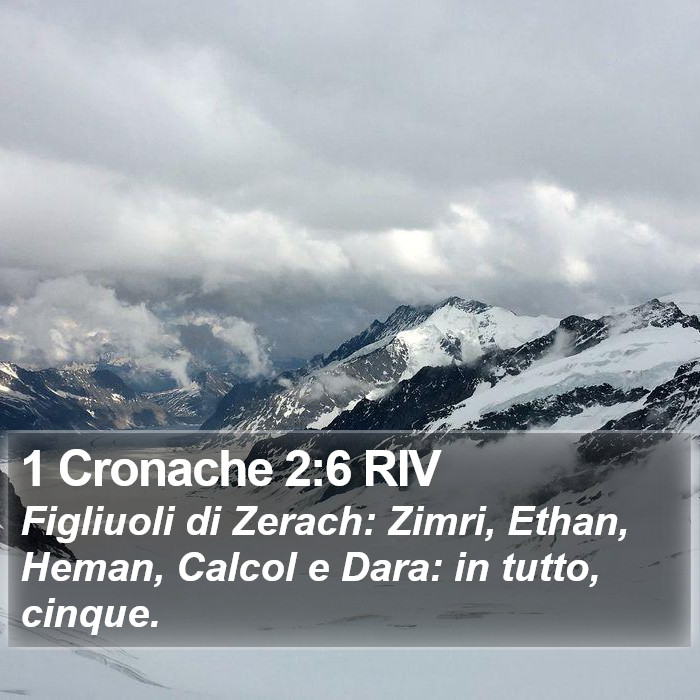 1 Cronache 2:6 RIV Bible Study