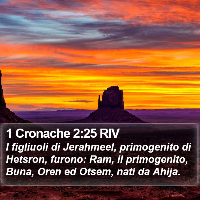 1 Cronache 2:25 RIV Bible Study