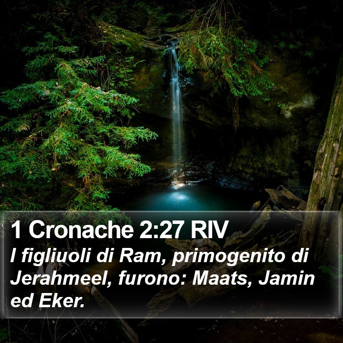 1 Cronache 2:27 RIV Bible Study