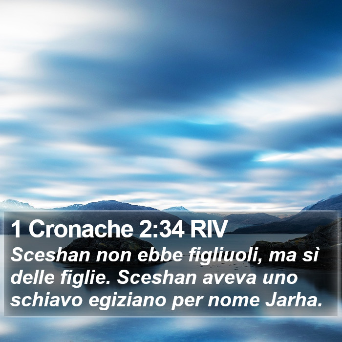 1 Cronache 2:34 RIV Bible Study