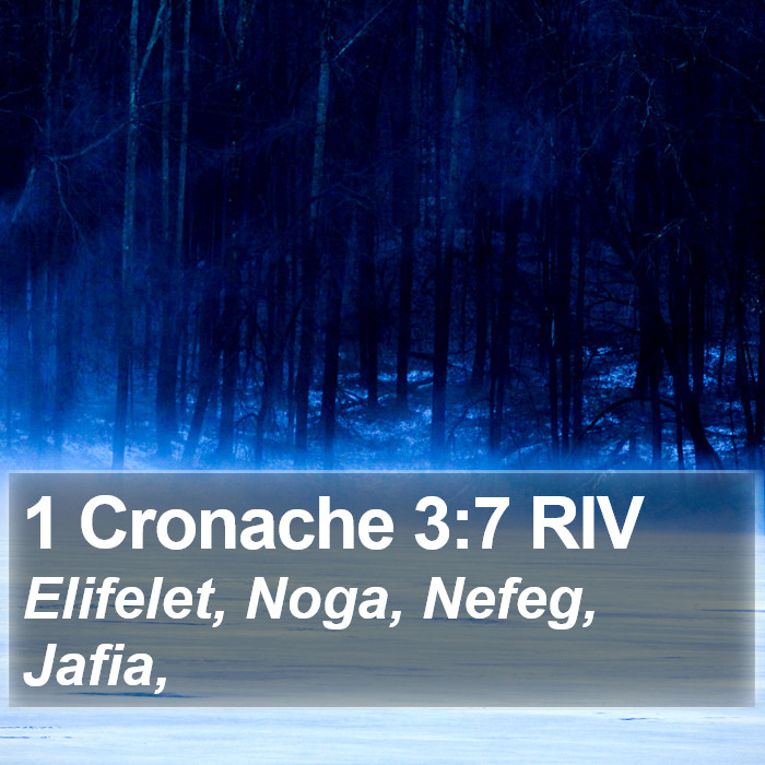 1 Cronache 3:7 RIV Bible Study