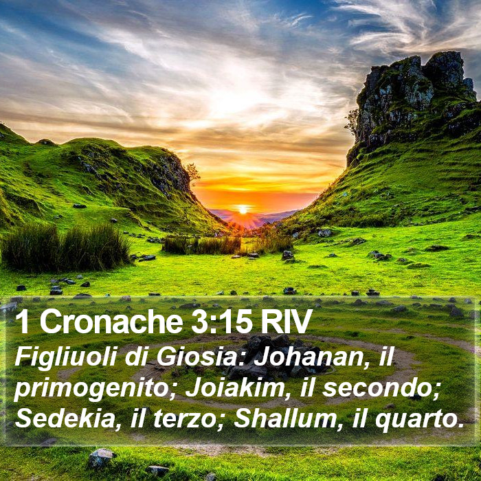 1 Cronache 3:15 RIV Bible Study