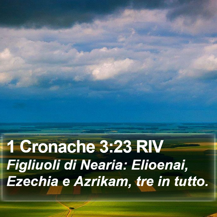 1 Cronache 3:23 RIV Bible Study