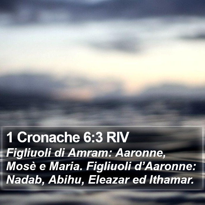 1 Cronache 6:3 RIV Bible Study