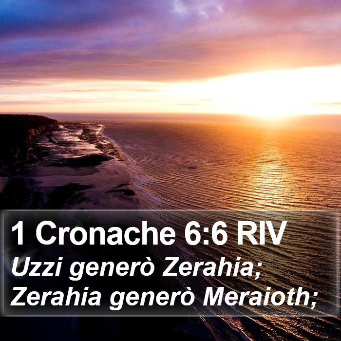 1 Cronache 6:6 RIV Bible Study
