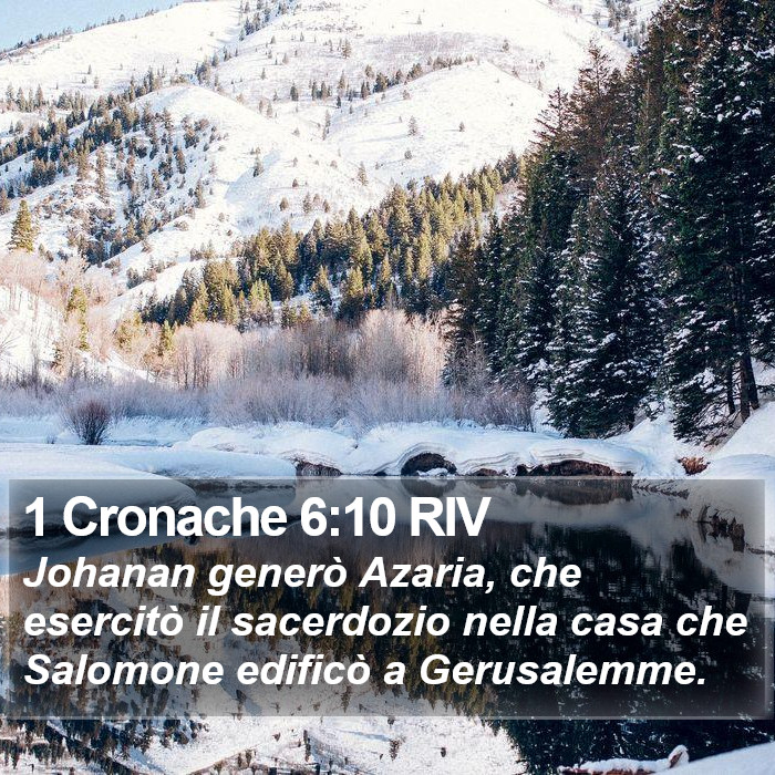 1 Cronache 6:10 RIV Bible Study