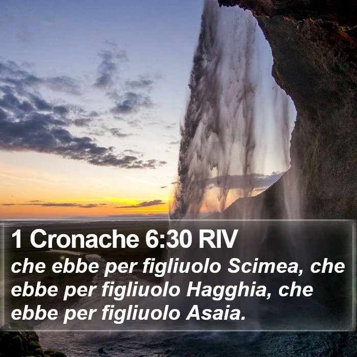 1 Cronache 6:30 RIV Bible Study