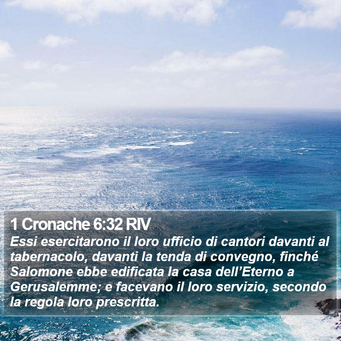 1 Cronache 6:32 RIV Bible Study