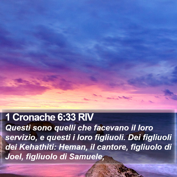 1 Cronache 6:33 RIV Bible Study