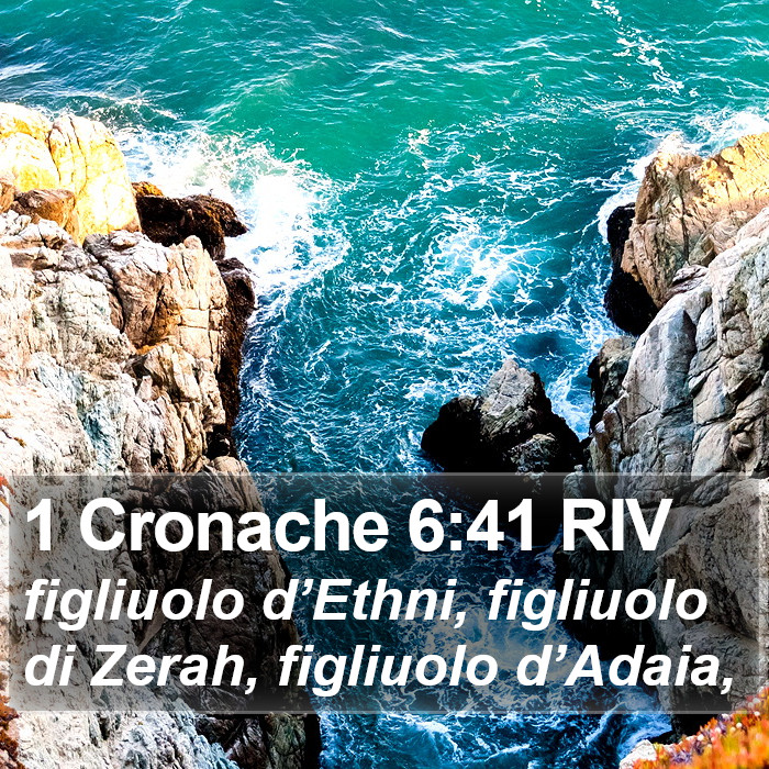1 Cronache 6:41 RIV Bible Study