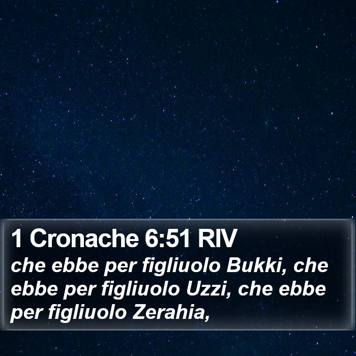 1 Cronache 6:51 RIV Bible Study