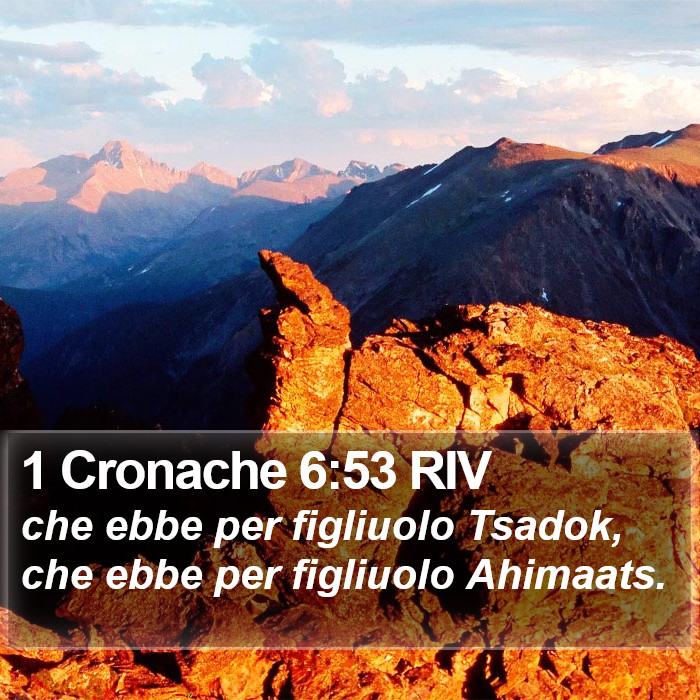 1 Cronache 6:53 RIV Bible Study