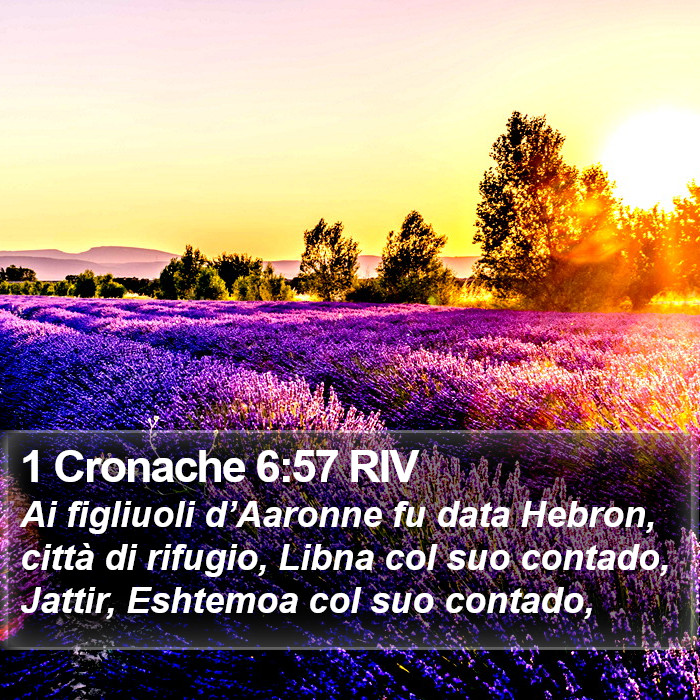 1 Cronache 6:57 RIV Bible Study