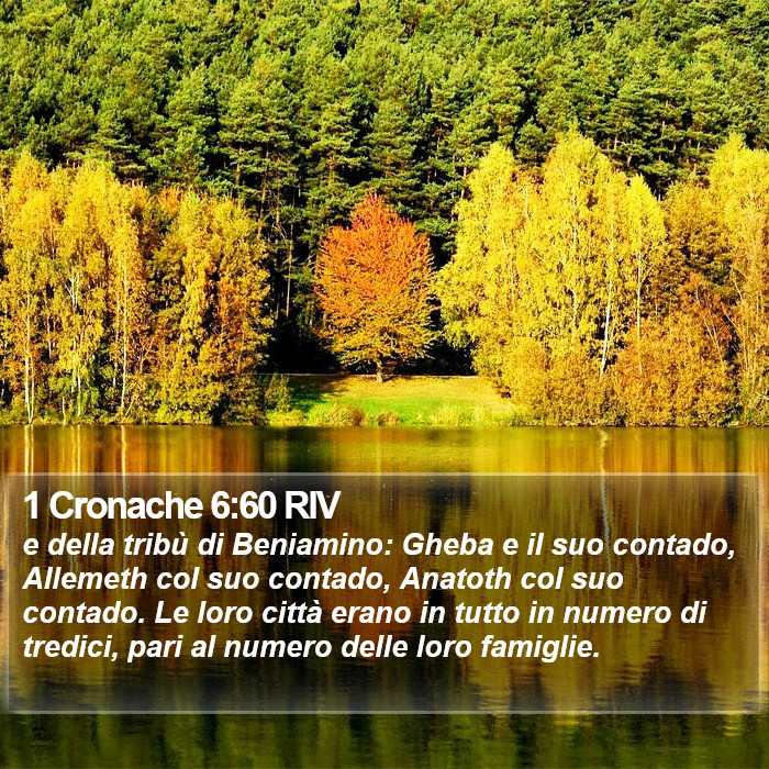1 Cronache 6:60 RIV Bible Study