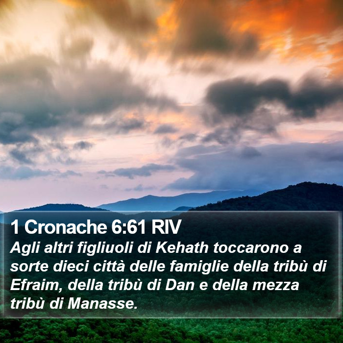 1 Cronache 6:61 RIV Bible Study