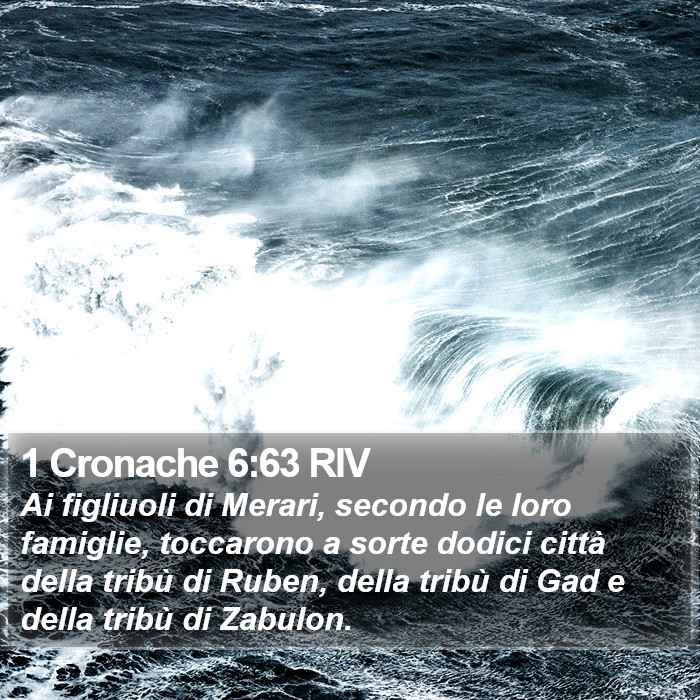 1 Cronache 6:63 RIV Bible Study