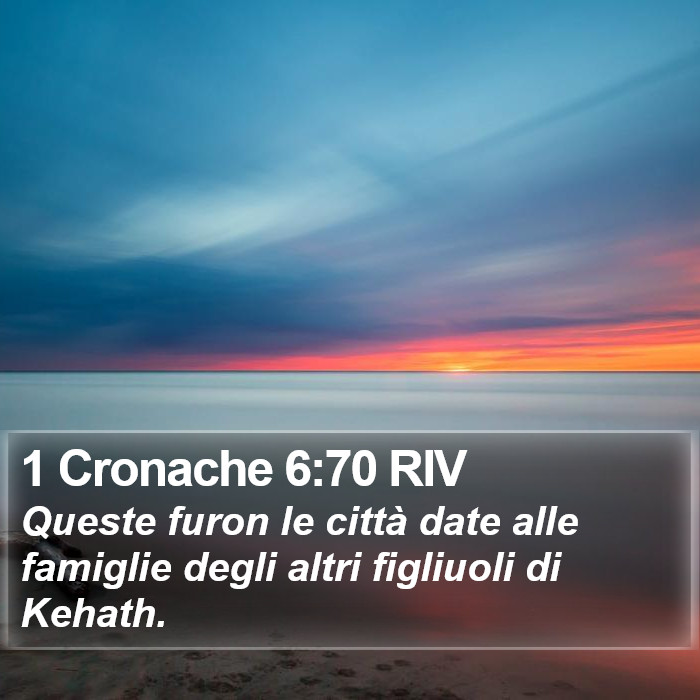 1 Cronache 6:70 RIV Bible Study