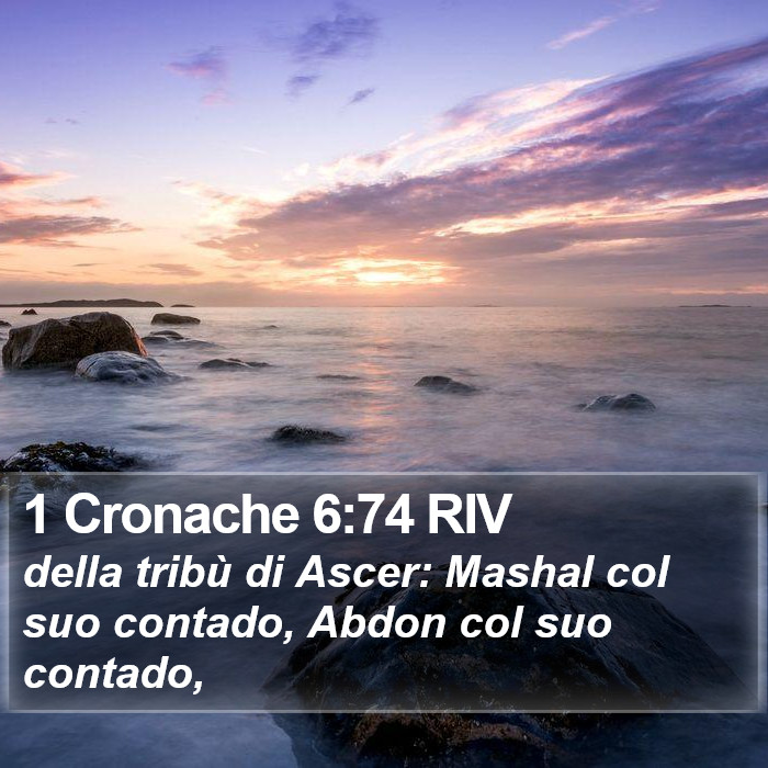 1 Cronache 6:74 RIV Bible Study