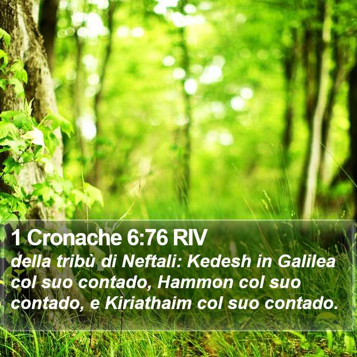 1 Cronache 6:76 RIV Bible Study