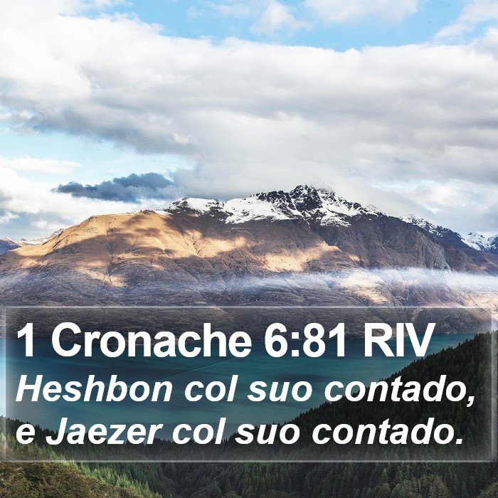 1 Cronache 6:81 RIV Bible Study