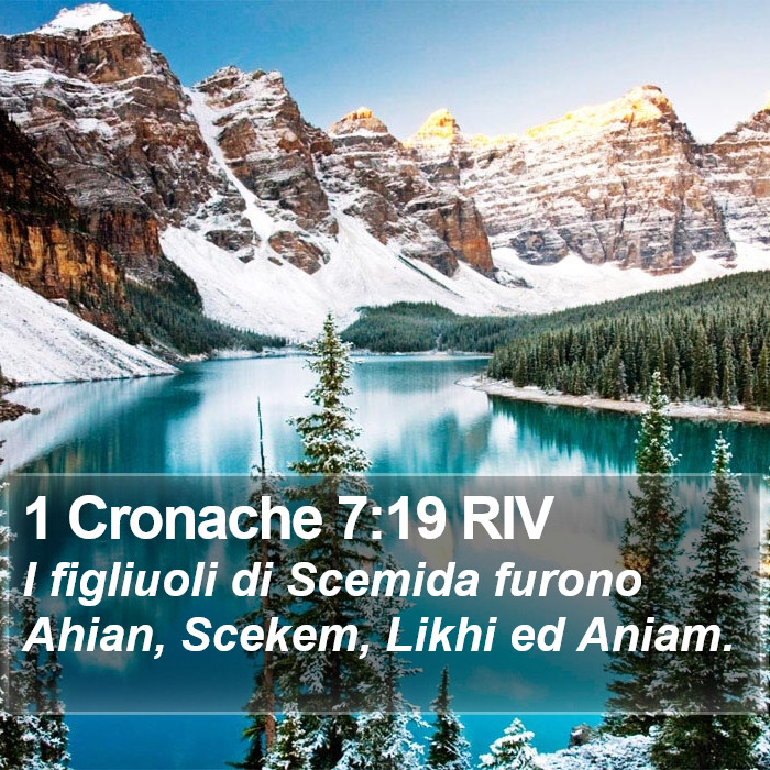 1 Cronache 7:19 RIV Bible Study